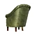 Plush Maddalena Armchair 3D model small image 2