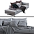 Flexform Campiello Sofa: Elegant and Versatile 3D model small image 3