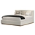 Elegant King-Sized Boutique Bed 3D model small image 2