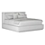 Elegant King-Sized Boutique Bed 3D model small image 5