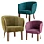 Retro Chic Doris 259 Chair 3D model small image 1