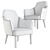 Vintage-inspired Virginia 279 Chair 3D model small image 2