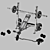 Polygon Halters & Dumbbells Set 3D model small image 4