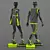 Adidas Cloth Set: Marvelous Designer Male & Female Mannequins 3D model small image 2