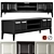 Dantone Home Austin TV Stand: Modern 2-Drawer Design 3D model small image 1