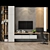 Elegance Oak Cabinet Furniture 3D model small image 1