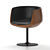 Walnut Swivel Club Chair 3D model small image 1