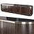 Elegant Brown TV Cabinet: Timeless Design 3D model small image 1