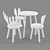 Cute Animal Children's Chairs and Table 3D model small image 14