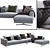 Campiello Flexform Sofa: Modern Comfort 3D model small image 1