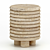 Modern Travertine Marble Stool 3D model small image 1