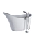 Elegant Freestanding Bath Set 3D model small image 4