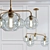 Radiant Glass 5-Light Chandelier 3D model small image 1