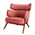 Scandinavian Elegance: Cordial Armchair 3D model small image 5