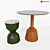 Modern Ceramic Top Dining Table 3D model small image 1