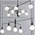 Modern Black Pendant Light Collection 3D model small image 2