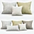 Modern Pillow Set for Contemporary Interiors 3D model small image 1