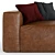 Luxurious and Versatile Mello Brown Sofa 3D model small image 2
