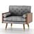 Elegant Eugene Club Chair 3D model small image 6