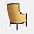 Massoud Lark: Handcrafted Hardwood Chair 3D model small image 4