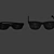 Foldable Sunglasses in Black/White 3D model small image 8