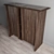 Sleek Wood and Stone Media Cabinet 3D model small image 2