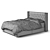 Adler Diamond Tufted Platform Bed 3D model small image 5