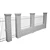 Brick Mesh Fence Kit with Gate 3D model small image 8