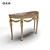 Galleria Collection Golden Leaf Wood Console 3D model small image 1