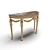 Galleria Collection Golden Leaf Wood Console 3D model small image 4