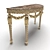 Galleria Collection Golden Leaf Wood Console 3D model small image 9