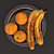 Fruitful Plate: Bananas & Oranges 3D model small image 2