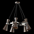 VANDA 5 Brown Metal Chandelier 3D model small image 1