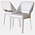 Minotti Owens Chair: Wood Base 3D model small image 3