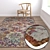 High Quality Carpets Set: 3 Different Variants 3D model small image 5