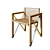 Vintage Wood Chair: Minimalist 90's Design 3D model small image 1