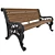 Park Serenity City Bench 3D model small image 1