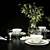 Elegant Table Setting for Four 3D model small image 3