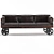 Industrial Revolution Dark Leather Sofa 3D model small image 3