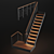 Industrial Loft Staircase 3D model small image 4