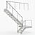 Industrial Loft Staircase 3D model small image 1