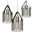 Smoke Glass Pendant Light with Leather Strap 3D model small image 1