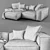 Modern Modular Sofa 3D model small image 4