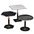 Contemporary Pedestal Side Tables by Gabriel Scott 3D model small image 1