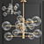 Antique Brass Chandelier - Elegant Illumination for your Space 3D model small image 1