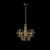 Quartz Crystal Gold Leaf Chandelier 3D model small image 2