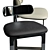 Elegant Corset Stool: Leather, Steel, Bar/Counter Height 3D model small image 3