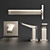 Gessi Rilievo Chrome Bathroom Faucets 3D model small image 2