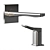 Gessi Rilievo Chrome Bathroom Faucets 3D model small image 4