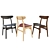 Elegant Scandinavian Dining Set 3D model small image 2